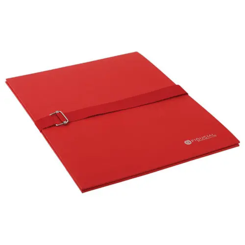 Map met riem en metalen gesp - Rood - FIDUCIAL 
