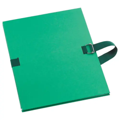 Map met riem en metalen gesp - Groen - FIDUCIAL