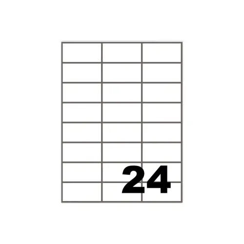 100 Etiketten met rechte hoeken FIDUCIAL 70X37 - 2400 etik / doos