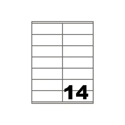 100 Vellen van 16 etiketten met rechte hoek - 105 x 37 mm - FIDUCIAL OFFICE SOLUTIONS