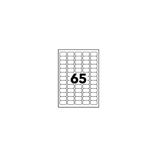 100 Etiketten met ronde hoeken FIDUCIAL 38,1x21,2 - 6 500 etik / doos