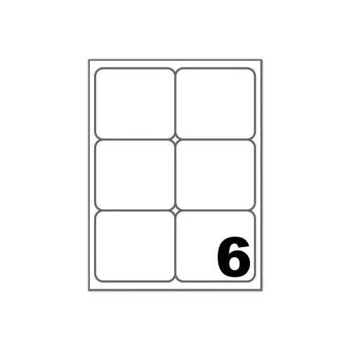 100 Etiketten met ronde hoeken FIDUCIAL 99,1x93,1 mm 600 etik / doos