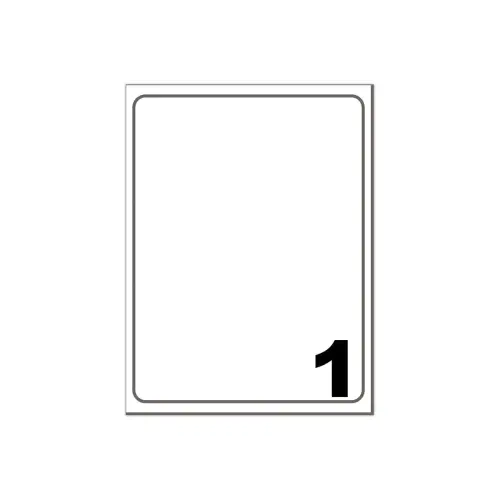 100 Etiketvellen FIDUCIAL ronde hoeken 199,6x289,1mm 100 stuks/doos