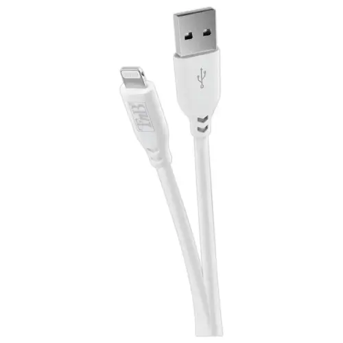 USB-A / Lightning-kabel van siliconen - Wit