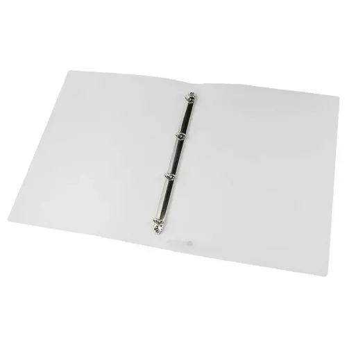 Doorschijnende gekleurde ordner 4 ringen, rug 2 cm - Kleurloos - FIDUCIAL 