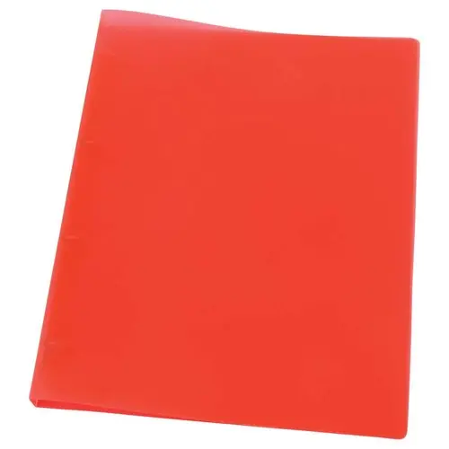 Doorschijnende gekleurde ordner 4 ringen, rug 2 cm - Rood - FIDUCIAL 