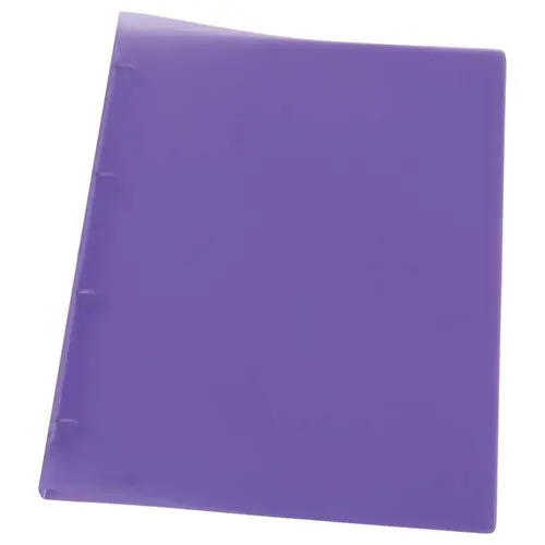 Doorschijnende gekleurde ordner 4 ringen, rug 2 cm - Paars - FIDUCIAL 