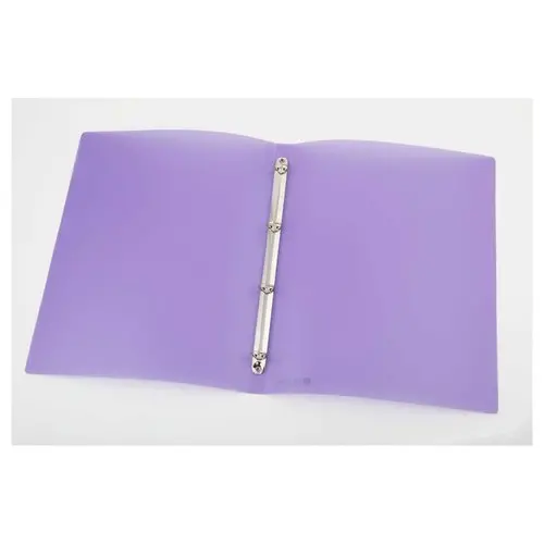 Doorschijnende gekleurde ordner 4 ringen, rug 2 cm - Paars - FIDUCIAL 