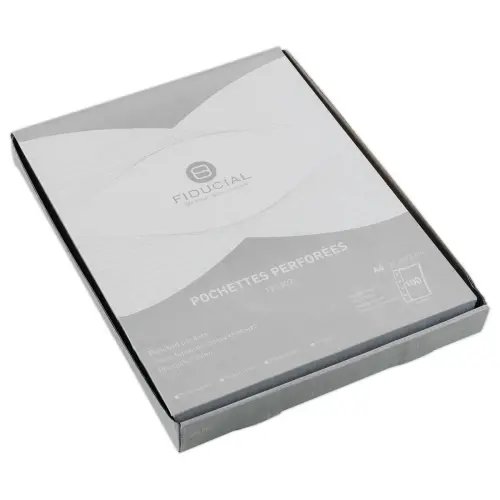 100 Geperforeerde hoezen A4 cristal - Fiducial