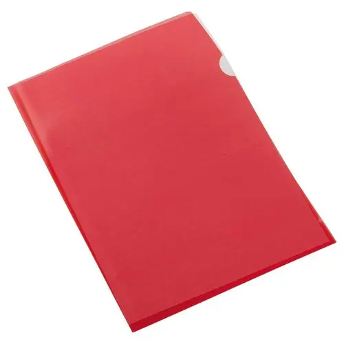 100 Polypropyleen hoekmappen 11/100e Rood - Fiducial