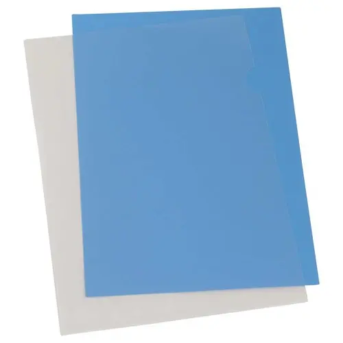 10 Gladde en gekleurde hoekmappen - Kleurloos - FIDUCIAL