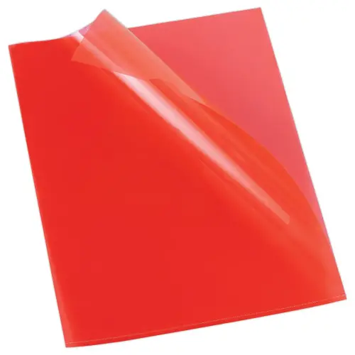 10 Gladde en gekleurde hoekmappen - Rood - FIDUCIAL