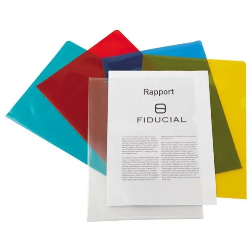 50 Hoekmappen FIDUCIAL in 14/100 pvc assorti