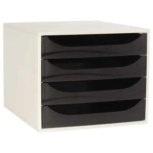 Archiefmodule met 4 laden - Zwart - FIDUCIAL