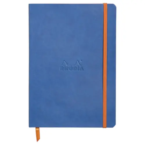 Gelijnd ingenaaid schrift Rhodiarama A5 - 160 p - blauw - RHODIA