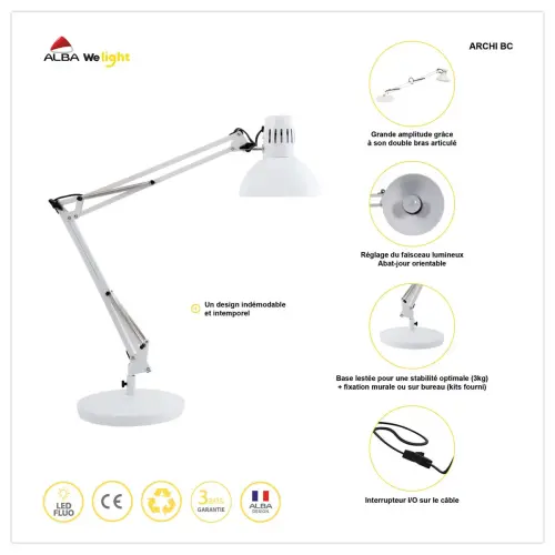 Ledlamp ALBA Archi wit