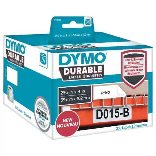 Rol met 300 duurzame etiketten LW verzending en badges 59 x 102 mm