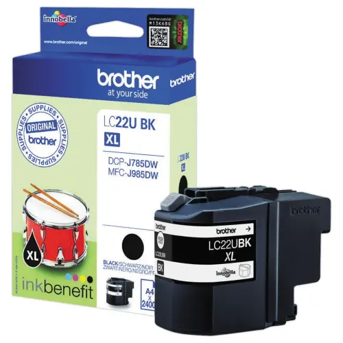 Cartouche BROTHER LC22UBK zwart 