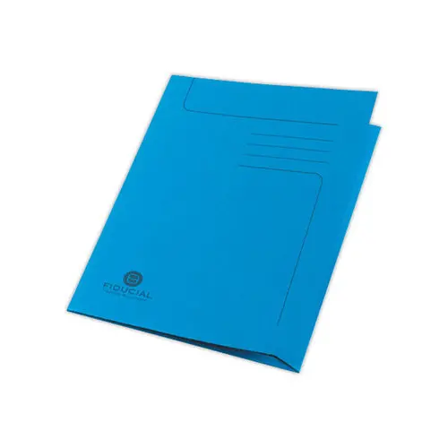 50  Dossiermappen van karton 2 kleppen - Blauw - FIDUCIAL 