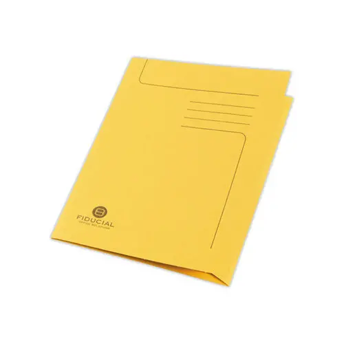 50 Dossiermappen van karton 2 kleppen - Geel - FIDUCIAL