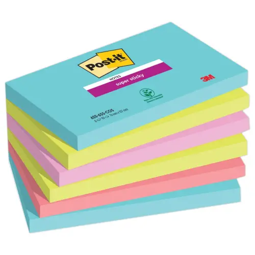 006 Blokken super sticky herpositioneerbare memoblaadjes - Cosmic - 7,6 x 12,7 cm - 90 blaadjes - POST-IT