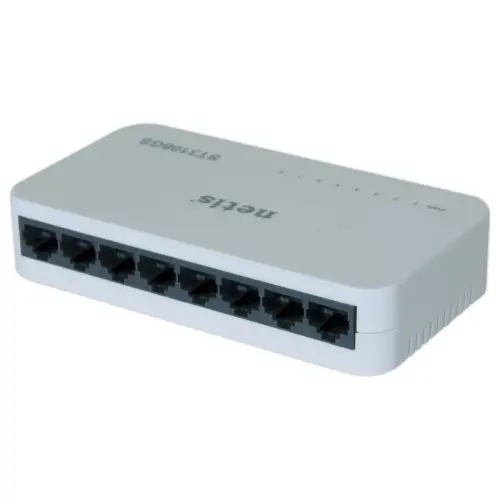 Ethernet-switch 8 poorten 10/100/1000 Mbps. 