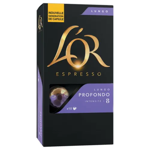 10  Koffiecapsules - Lungo Profondo - L'OR ESPRESSO 