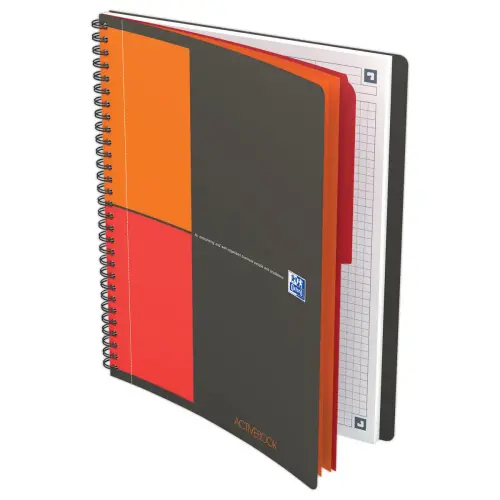 Spiraalschrift B5 Activebook - 160 pagina's - 5 x 5 - OXFORD 