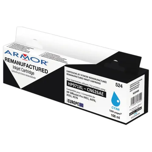 Toner ARMOR equiv. HP 971XL cyaan HC CN626AE
