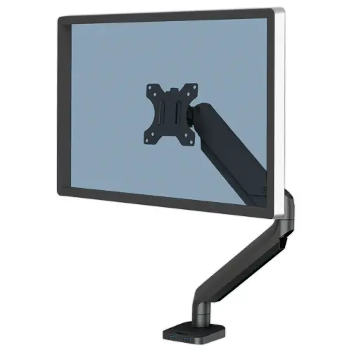 Zwarte enkelv monitorarm Platinium Series - Fellowes