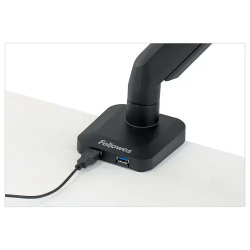 Zwarte enkelv monitorarm Platinium Series - Fellowes