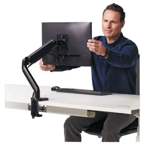 Zwarte enkelv monitorarm Platinium Series - Fellowes