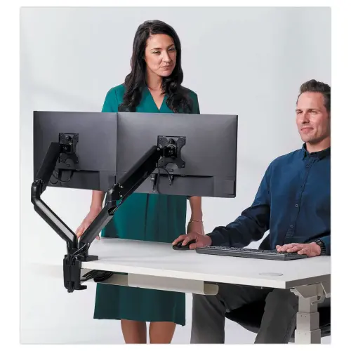 Dubbele monitorarm Platinum Series - Zwart - FELLOWES