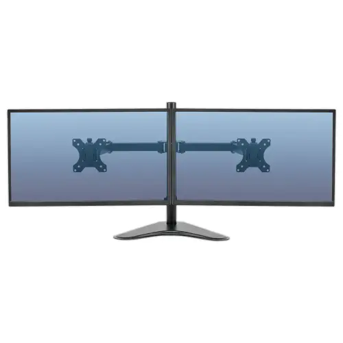 Dubbele horizontale monitorarm op voet- Fellowes