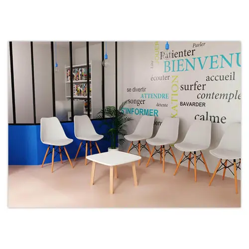 Salontafel WOODY 60x60 cm wit