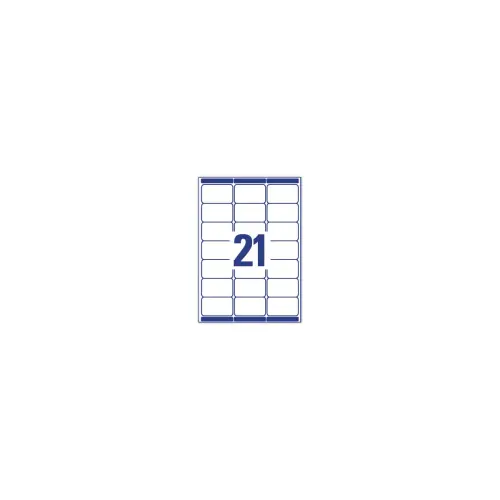100 Laseretiketten AVERY 63,5x38,1 mm, oftewel 2400 etiketten/doos