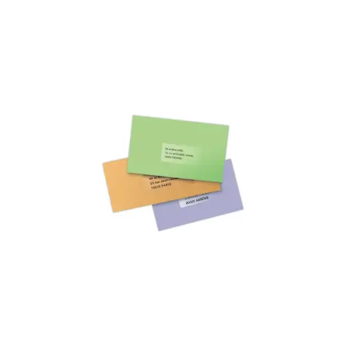 25 Transparante etikettenbladen 63,5x38,1 mm, 525 etiketten/doos