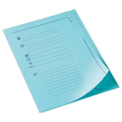25 Dossiermappen pastel - Blauw - FIDUCIAL