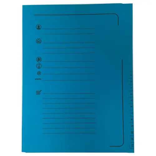 25 Dossiermappen pastel - Blauw - FIDUCIAL
