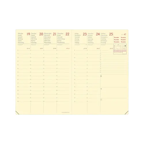 Weekagenda QUO VADIS Silk - 10 x 15 cm- Watergroen