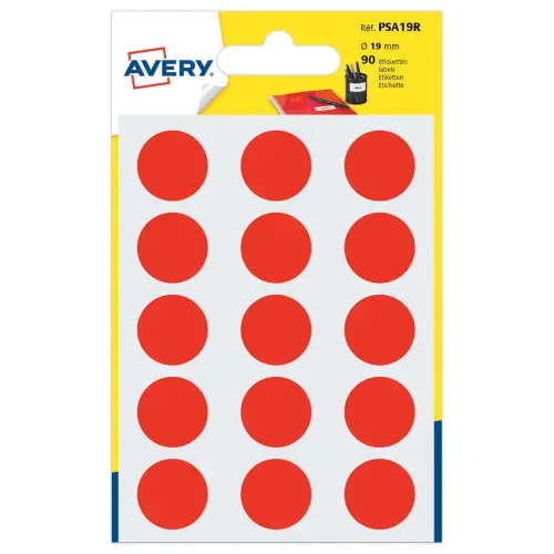 Ronde etiketten - Ø 19 mm - AVERY