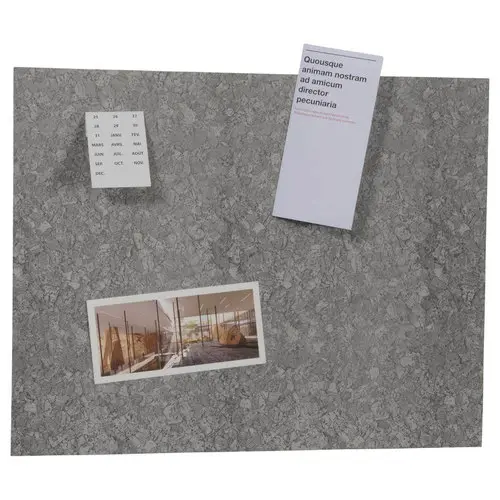 Zelfklevend medelelingenbord B 46 x H 58 cm - Grijs