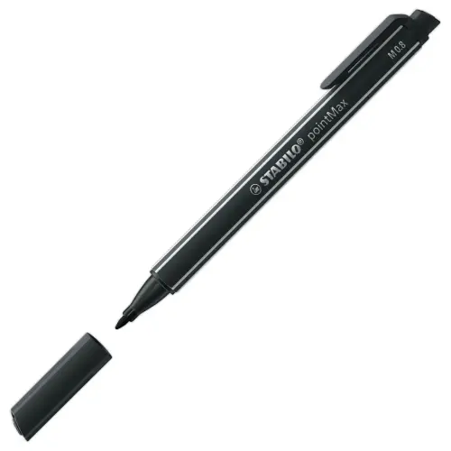 Viltstift PointMax - zwart - STABILO