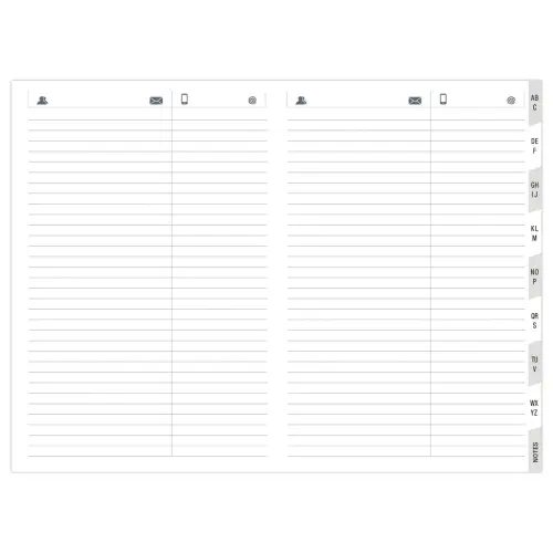 Telefoonrepertorium met indextabs A4 - 21x29,7 cm