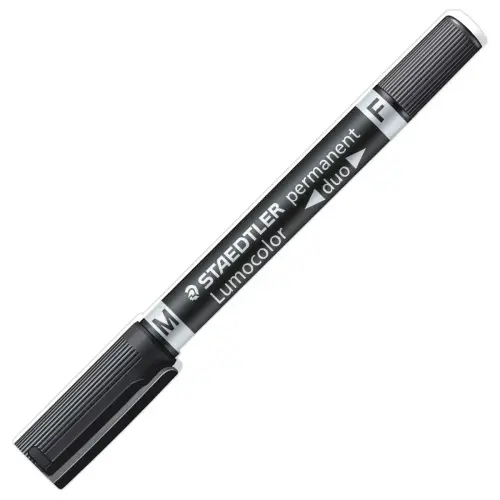 Permanente marker STAEDTLER duo - kogelpunt + fijne punt