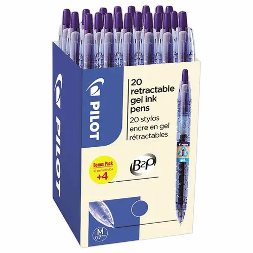 20 Intrekbare gelpennen B2P - Blauw - PILOT