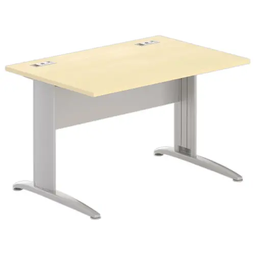 Bureau BUENOS AIRES - 120 x 180 cm - Blad beuk en aluminium poten - FIDUCIAL OFFICE SOLUTIONS 