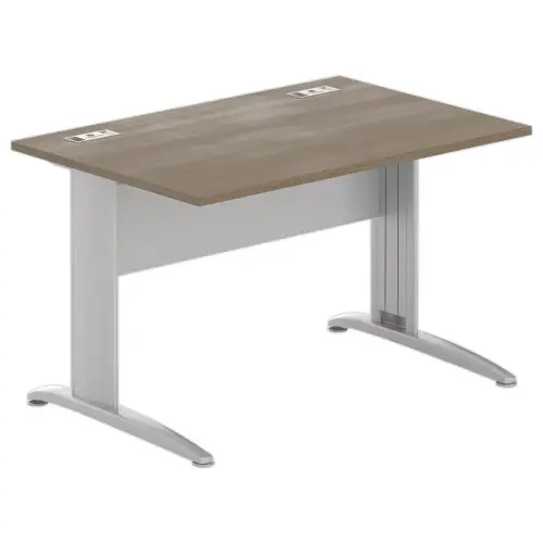 Bureau BUENOS AIRES - Blad notenboom en aluminium poten - 120x80 cm 