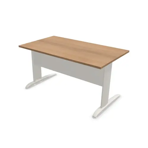 Bureau Buenos Aires - 140 x 80 cm - Plateau noyer et pieds aluminium - FIDUCIAL OFFICE SOLUTIONS