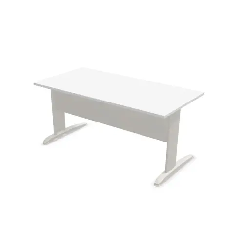 Bureau BUENOS AIRES - Wit blad en aluminium poten - 160x80 cm - FIDUCIAL OFFICE SOLUTIONS 